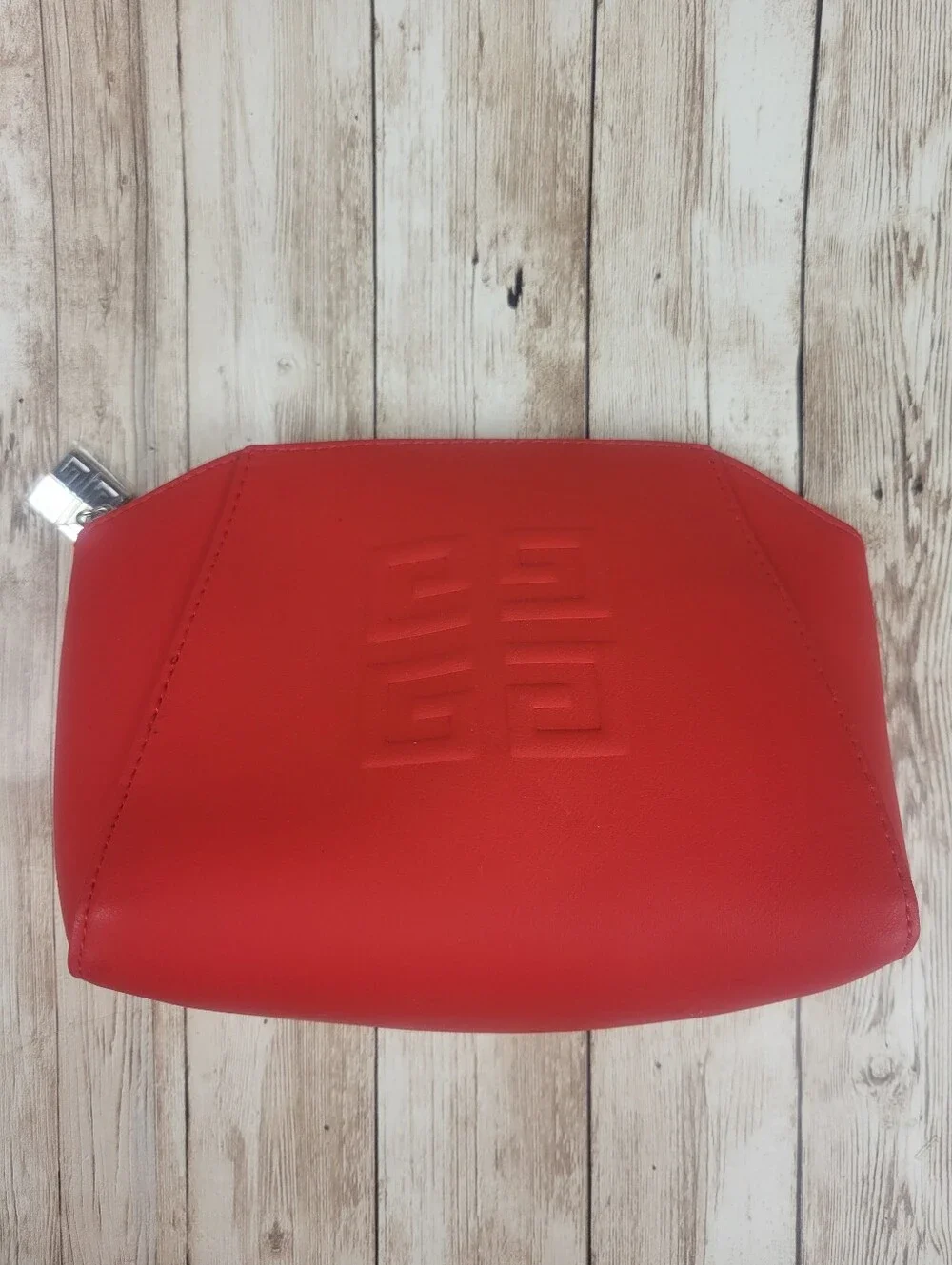 Givenchy Red Make Up Bag Faux Leather